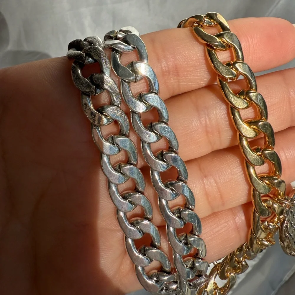 New! Zara coin combination necklaces silver&gold mixcolor adjustable - Picture 5 of 14